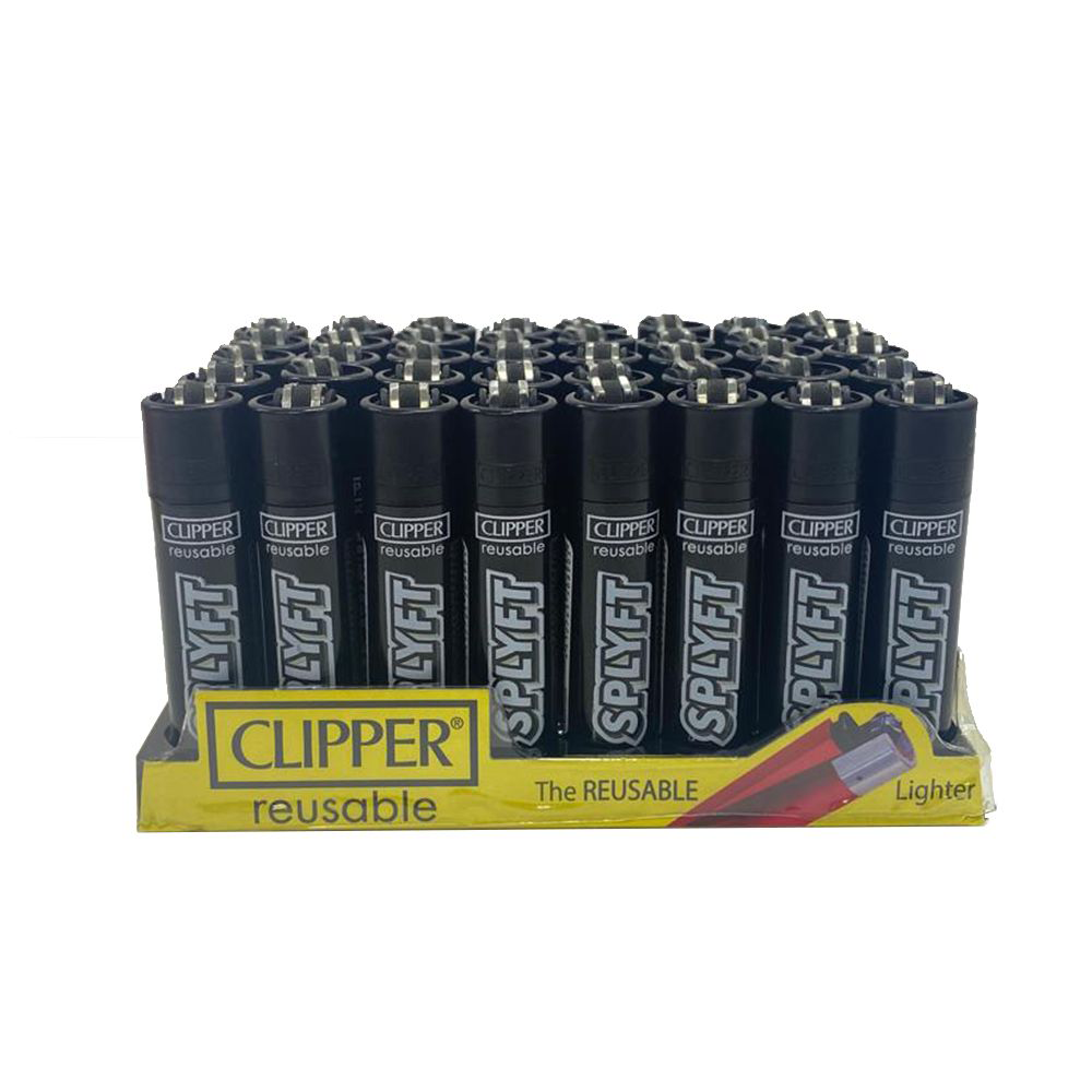 Splyft Clipper Black Refillable Lighters (Full Box)