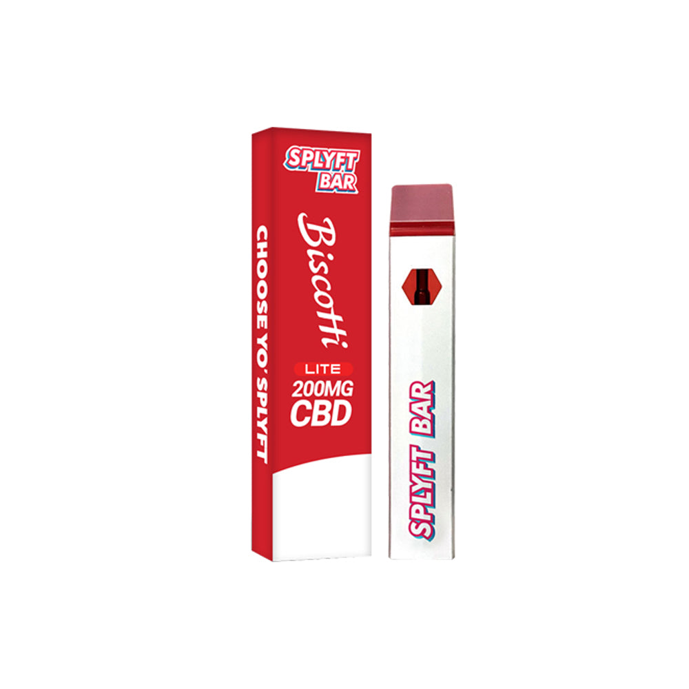 Splyft Bar Lite 200mg CBD Disposable Vape - Biscotti