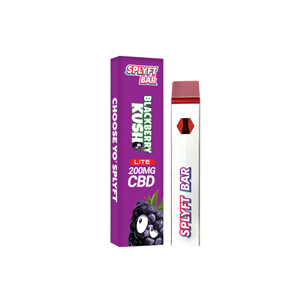 Splyft Bar Lite 200mg CBD Disposable Vape - Blackberry Kush