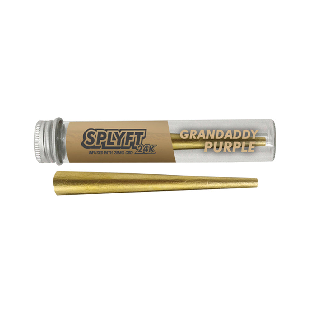 Splyft 24K Gold Cones - Grandaddy Purple (with 25mg CBD)