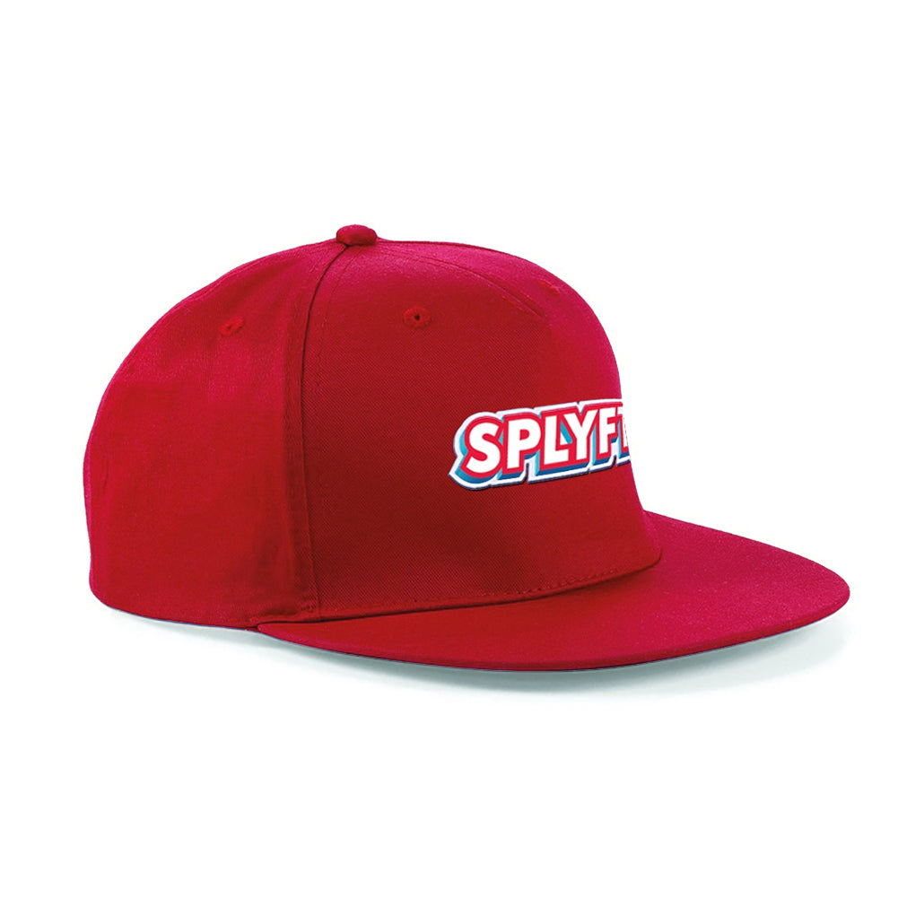 Embroidered Snapback Splyft Cap - Red