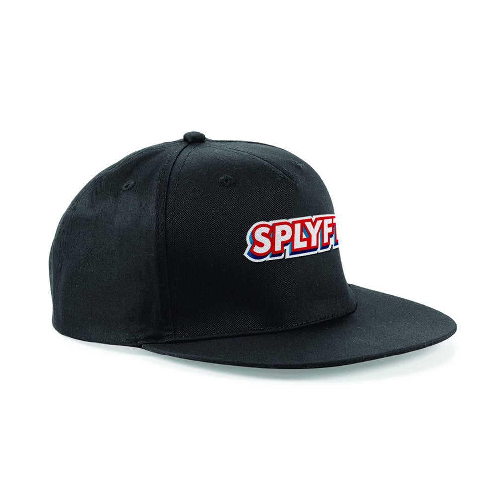 Embroidered Snapback Splyft Cap - Black