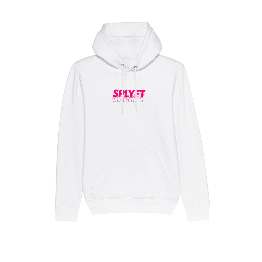 Pink Repeat Splyft White Premium Hoodie